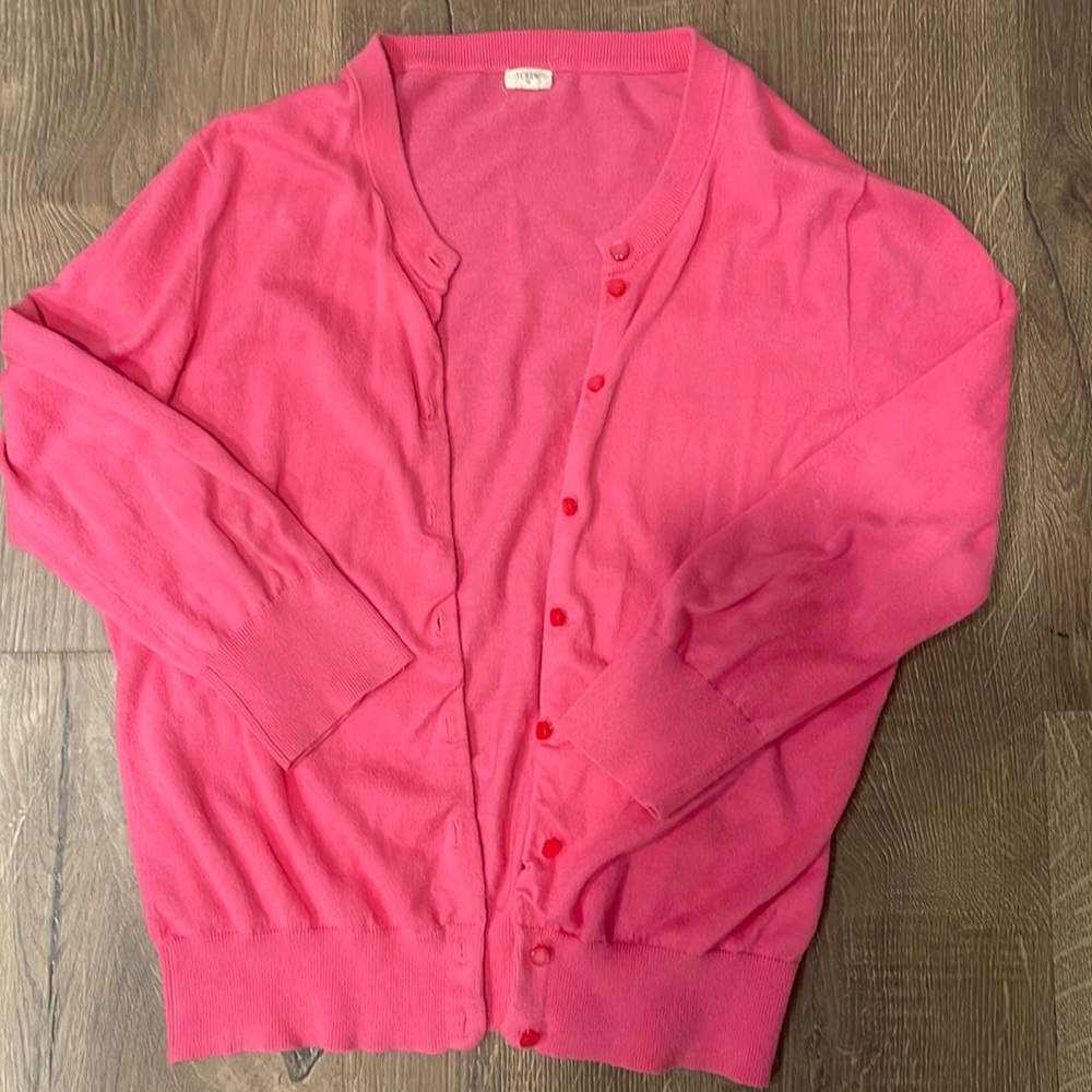 JCrew Hot Pink Cardigan Size M